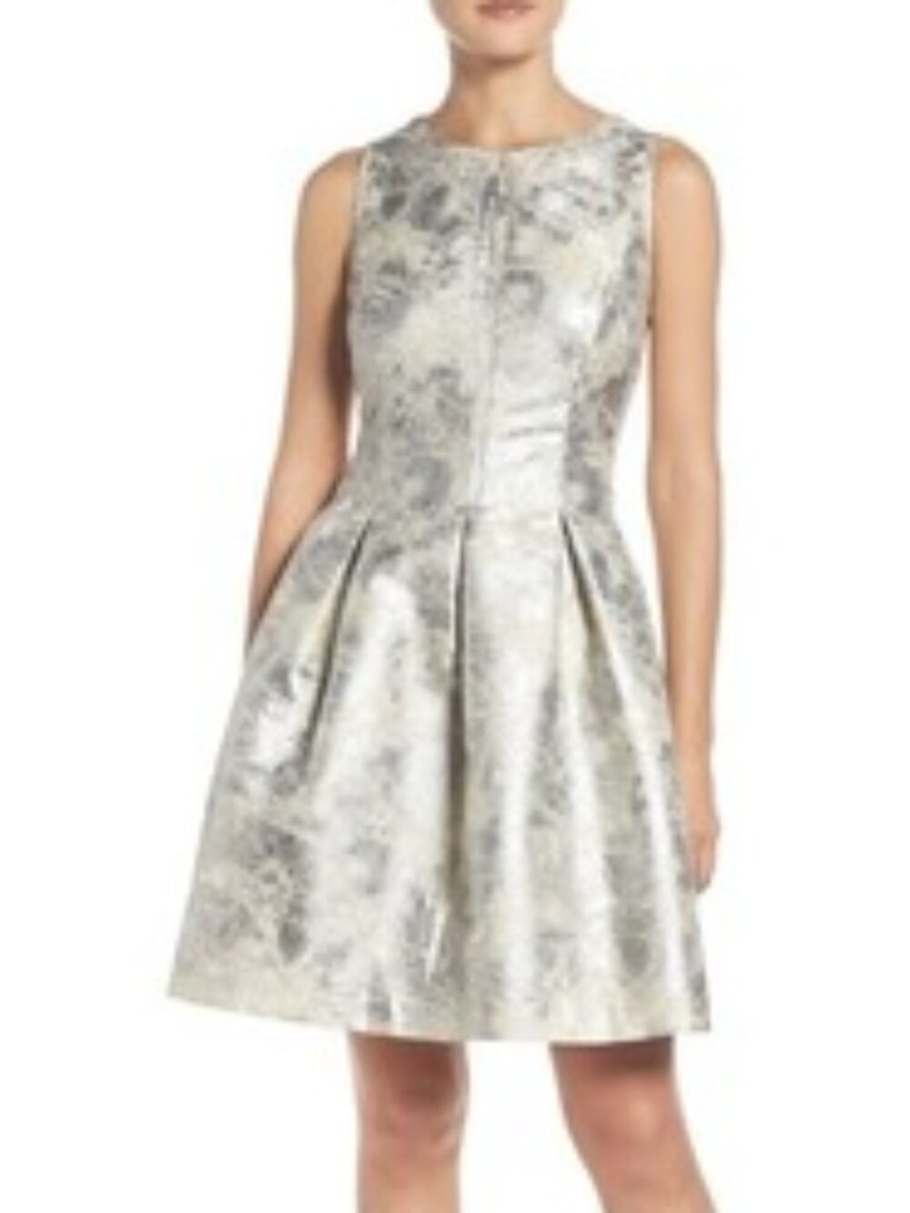 Vince Camuto Metallic Fit & Flare Cocktail Dress | Size 4